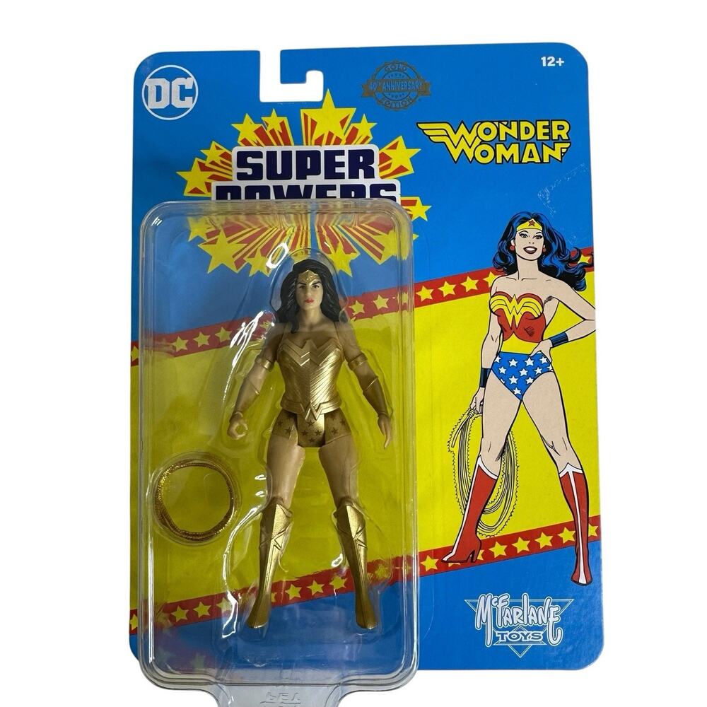 DC Super Powers 4.5 in Wonder Woman Gold CHASE Action Figure McFarlane Toys New
